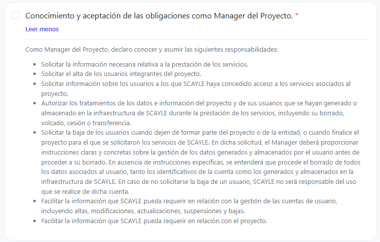 Obligaciones del manager